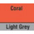 Coral & Light Grey 